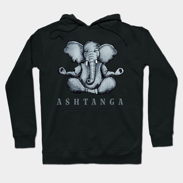 Ashtanga Yoga Elephant Hoodie by TomiTee